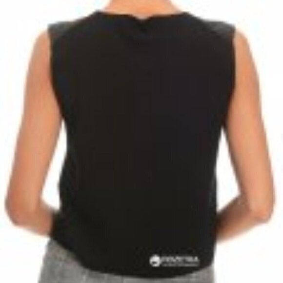 Zara Knit Button Front Faux Leather Top - Picture 2 of 5